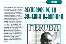 Recuerdos de la bohemia nerudiana  [artículo]