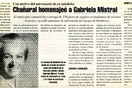 Chañaral homenajeó a Gabriela Mistral  [artículo]
