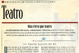 Más circo que teatro  [artículo] Eduardo Guerrero del Río