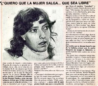 "Quiero que la mujer salga ... que sea libre".  [artículo]