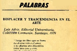 Dispalcer y trascendencia en el arte  [artículo] Sergio Marras.