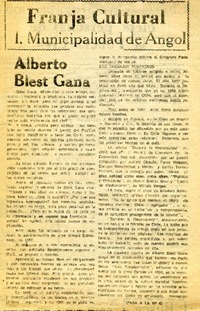 Alberto Blest Gana.  [artículo]