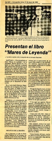 Presentan el libro "Mares de leyenda".  [artículo]