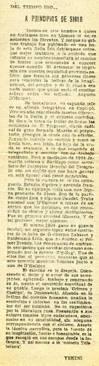 A principios de siglo  [artículo] Yekini.