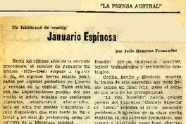 Januario Espinosa  [artículo] Julio Ramírez Fernández.