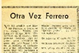 Otra vez Ferrero.  [artículo]