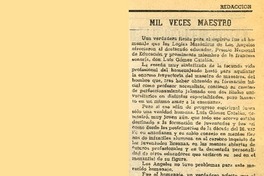 Mil veces maestro.  [artículo]