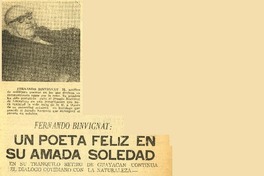 Un poeta feliz en su amada soledad.  [artículo]