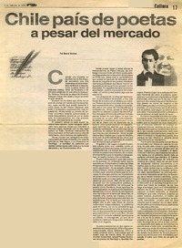 Chile país de poetas a pesar del mercado  [artículo] David Bustos