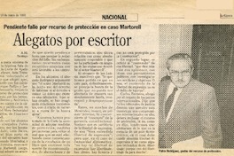 Alegatos por escritor  [artículo] A.M.