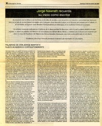 Palabras de don Jorge Nawrath nuevo académico correspondiente.  [artículo]