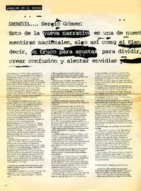 SMB 6533 Sergio Gómez : [Entrevista] [artículo]
