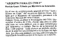 "Arquitectura en Chile".  [artículo]