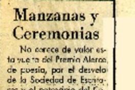 Manzanas y ceremonias  [artículo] Carlos Figueroa.