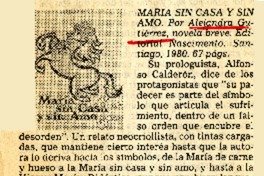 María sin casa y sin amo.  [artículo]