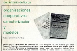 Organizaciones cooperativas: caracterización y modelos.  [artículo]