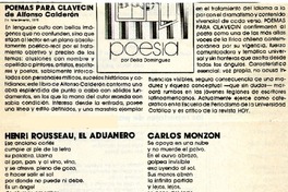 Poemas para Clavecín.  [artículo]