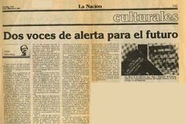 Dos voces de alerta para el futuro  [artículo] Jorge Tapia Vidal.