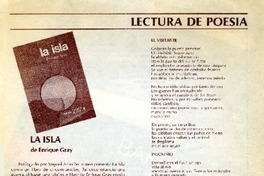 La isla de Enrique Gray  [artículo] Paz Molina.