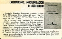 Cristianismo: ¿modernización o disolución?.  [artículo]