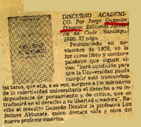 Discurso académico.  [artículo]