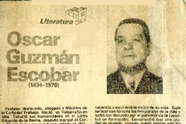 Oscar Guzmán Escobar  [artículo] Ruth Eliana Merino.