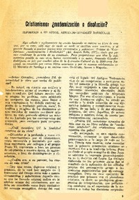 Cristianismo: ¿modernización o disolución? : [entrevista] [artículo]