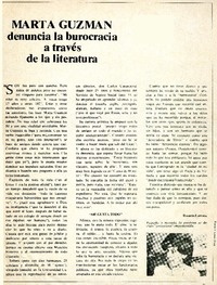 Marta Guzmán  [artículo] Rosario Larraín.