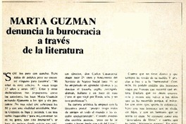 Marta Guzmán  [artículo] Rosario Larraín.