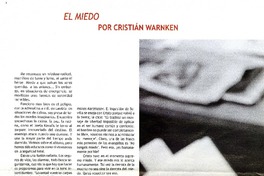 El miedo  [artículo] Cristián Warnken.