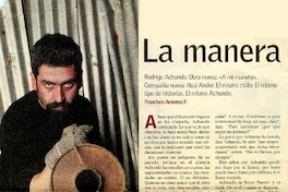 La manera de Achondo  [artículo] Francisco Aravena F.