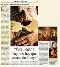 El tío Lalo Parra prepara su despedida  [artículo] Cristián Arévalo I.