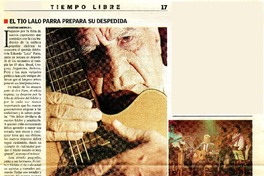 El tío Lalo Parra prepara su despedida  [artículo] Cristián Arévalo I.