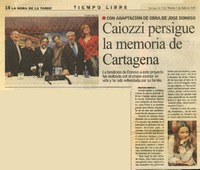 Caiozzi persigue la memoria de Cartagena  [artículo] cristián Arevalo I.
