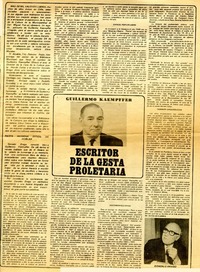 Escritor de la gesta proletaria.  [artículo]