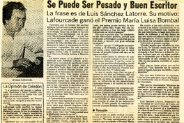 Se puede ser pesado y buen escritor.  [artículo]