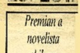 Premian a novelista chileno  [artículo] Saint Malo.