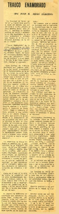 Trauco enamorado  [artículo] Juan Ramón Arias.