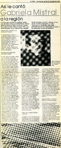 Así le cantó Gabriela Mistral a la región.  [artículo]
