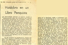 Huidobro en un libro penquista  [artículo] Marcelo Coddou.