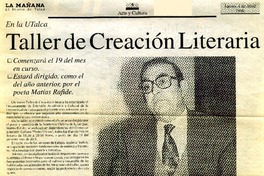Taller de creación literaria.  [artículo]