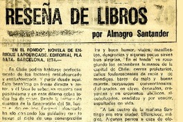 En el fondo"  [artículo] Almagro Santander.