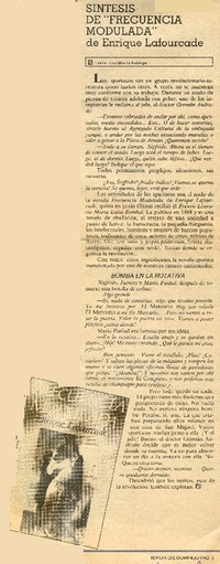 Síntesis de "Frecuencia modulada"  [artículo] Luz María Astorga.