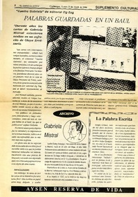 Palabras guardadas en un baúl.  [artículo]