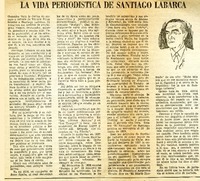 La vida periodística de Santiago Labarca.  [artículo]