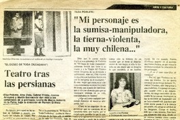 Teatro tras las persianas.  [artículo]