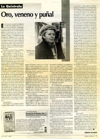 Oro, veneno y puñal : [entrevista] [artículo] Sergio Villegas.