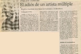 El adiós de un artista múltiple  [artículo] Maureen Lennon Zaninovic.