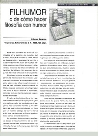 Filhumor o de cómo hacer filosofía con humor.  [artículo]