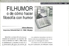 Filhumor o de cómo hacer filosofía con humor.  [artículo]